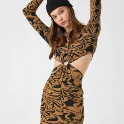 Koton Kleid - Braun - Bodycon Damen Kleider 219165583 -Deutschland Lady Echt Verkaufs-Shop 3 org zoom 382