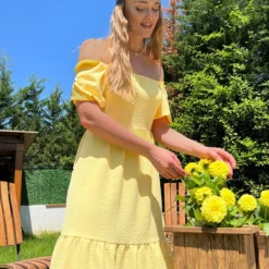 Trend Alaçatı Stili Kleid - Gelb - Gerüschter Saum Damen Kleider 301927544 -Deutschland Lady Echt Verkaufs-Shop 3 org zoom 405