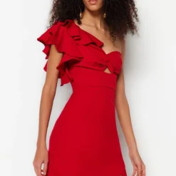 Trendyol Collection Kleid - Rot - Wickelschnitt Damen Kleider 518899305 -Deutschland Lady Echt Verkaufs-Shop 3 org zoom 428