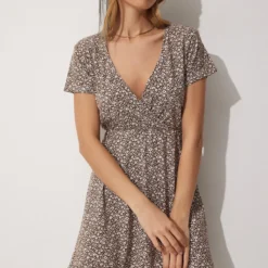 Happiness İstanbul Kleid - Braun - Basic Damen Kleider 671191601 -Deutschland Lady Echt Verkaufs-Shop 3 org zoom 434