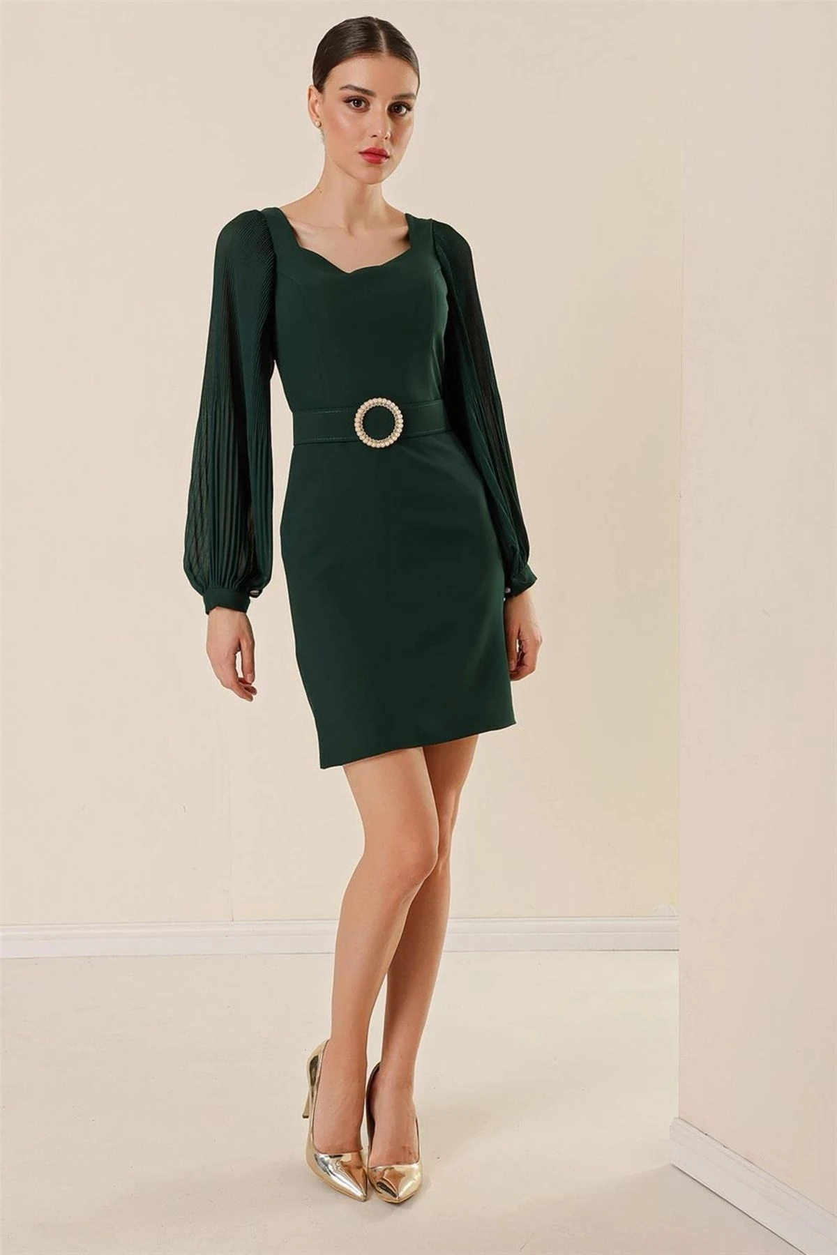 By Saygı Kleid - Grün - A-Linie Damen Kleider 679222965 5 By Saygı Kleid - Grün - A-Linie Damen Kleider 679222965 – Bild 3