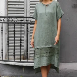 Chiccy Kleid - Khaki - A-Linie Damen Kleider 736798813 -Deutschland Lady Echt Verkaufs-Shop 3 org zoom 459