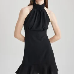 Defacto Kleid - Schwarz - A-Linie Damen Kleider 692054386 -Deutschland Lady Echt Verkaufs-Shop 3 org zoom 467