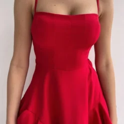 Bayansepeti Kleid - Rot - A-Linie Damen Bekleidung 251092552 -Deutschland Lady Echt Verkaufs-Shop 3 org zoom 469