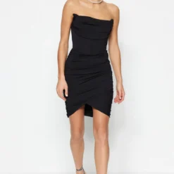 Trendyol Collection Kleid - Schwarz - Wickelschnitt Damen Kleider 371039563 -Deutschland Lady Echt Verkaufs-Shop 3 org zoom 485