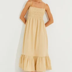 Cool & Sexy Kleid - Beige - A-Linie Damen Kleider 746544516 -Deutschland Lady Echt Verkaufs-Shop 3 org zoom 489