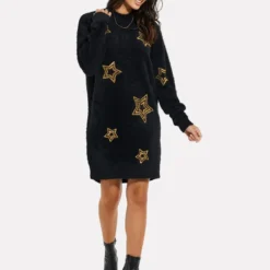 Threadbare Kleid - Schwarz - Strickkleid Damen Kleider 669852975 -Deutschland Lady Echt Verkaufs-Shop 3 org zoom 517