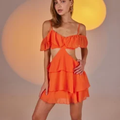 HOLLY LOLLY Kleid - Orange - Basic Damen Kleider 317475092 -Deutschland Lady Echt Verkaufs-Shop 3 org zoom 547