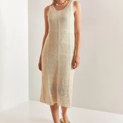 Bianco Lucci Kleid - Ecru - A-Linie Damen Kleider 711480688 -Deutschland Lady Echt Verkaufs-Shop 3 org zoom 559