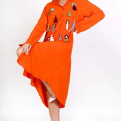 Chiccy Kleid - Orange - A-Linie Damen Kleider 655347121 -Deutschland Lady Echt Verkaufs-Shop 3 org zoom 576