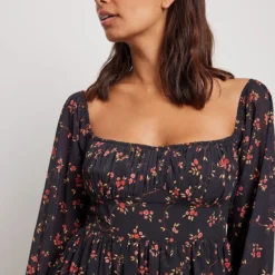 NA-KD Kleid - Schwarz - Smock-Kleid Damen Kleider 652774820 -Deutschland Lady Echt Verkaufs-Shop 3 org zoom 577