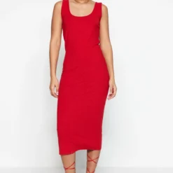 Trendyol Collection Kleid - Rot - Bodycon Damen Kleider 370420150 -Deutschland Lady Echt Verkaufs-Shop 3 org zoom 605