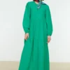 TRENDYOL MODEST Kleid - Grün - A-Linie Damen Kleider 93938319
