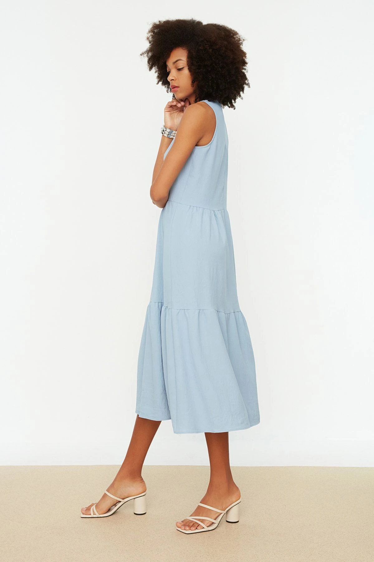 Trendyol Collection Kleid - Dunkelblau - A-Linie Damen Kleider 81683326 4 Trendyol Collection Kleid - Dunkelblau - A-Linie Damen Kleider 81683326 – Bild 2