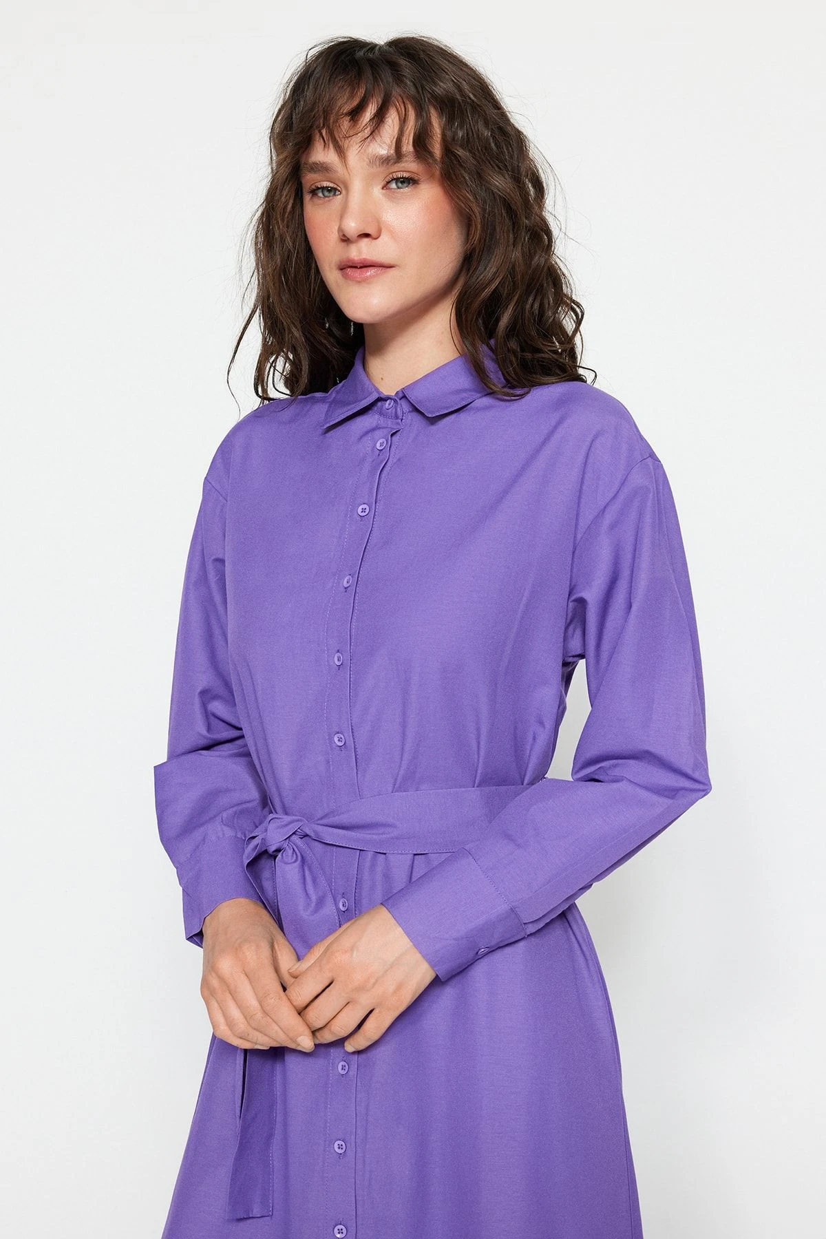 TRENDYOL MODEST Kleid - Lila - Blusenkleid Damen Kleider 372061272 4 TRENDYOL MODEST Kleid - Lila - Blusenkleid Damen Kleider 372061272 – Bild 2