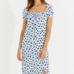 Cool & Sexy Kleid - Blau - Wickelschnitt Damen Kleider 742990376 -Deutschland Lady Echt Verkaufs-Shop 3 org zoom 642