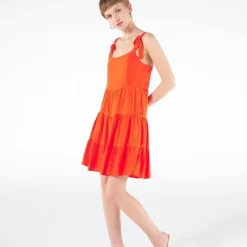 PAULMARK Kleid - Orange - A-Linie Damen Kleider 746696536 -Deutschland Lady Echt Verkaufs-Shop 3 org zoom 688