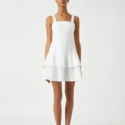 Koton Kleid - Weiß - Gerüschter Saum -Deutschland Lady Echt Verkaufs-Shop 3 org zoom 692