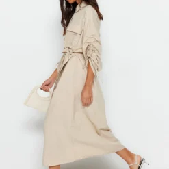 TRENDYOL MODEST Kleid - Beige - Blusenkleid Damen Kleider 641714405 -Deutschland Lady Echt Verkaufs-Shop 3 org zoom 699