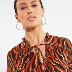 Faina Kleid - Orange - Basic Damen Kleider 682694004 -Deutschland Lady Echt Verkaufs-Shop 3 org zoom 750