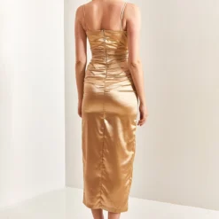 Bianco Lucci Kleid - Braun - Wickelschnitt Damen Kleider 710902293 -Deutschland Lady Echt Verkaufs-Shop 3 org zoom 752