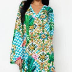 Trendyol Collection Kleid - Mehrfarbig - Blusenkleid Damen Kleider 469826456 -Deutschland Lady Echt Verkaufs-Shop 3 org zoom 762