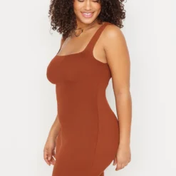 Trendyol Curve Große Größen In Kleid - Braun - Bodycon Damen Kleider 362324608 -Deutschland Lady Echt Verkaufs-Shop 3 org zoom 807