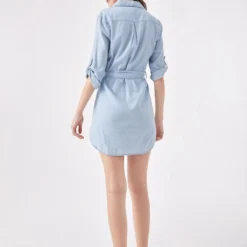 AIKI KEYLOOK Kleid - Blau - Basic Damen Kleider 669844171 -Deutschland Lady Echt Verkaufs-Shop 3 org zoom 819