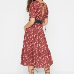 Trendyol Collection Kleid - Bordeaux - Skater Damen Kleider 195863189 -Deutschland Lady Echt Verkaufs-Shop 3 org zoom 832