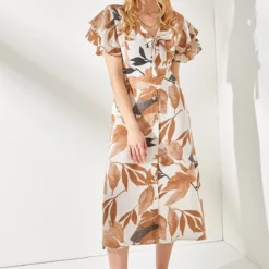 Olalook Kleid - Braun - Basic Damen Kleider 670211569 -Deutschland Lady Echt Verkaufs-Shop 3 org zoom 854