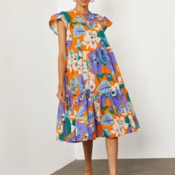 XHAN Kleid - Mehrfarbig - A-Linie Damen Kleider 127387649 -Deutschland Lady Echt Verkaufs-Shop 3 org zoom 861