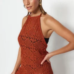 Trendyol Collection Kleid - Braun - Bodycon Damen Kleider 467685023 -Deutschland Lady Echt Verkaufs-Shop 3 org zoom 884