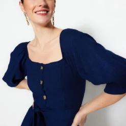 Trendyol Collection Kleid - Dunkelblau - A-Linie Damen Kleider 79528003 -Deutschland Lady Echt Verkaufs-Shop 3 org zoom 888