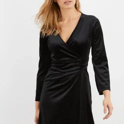 Cool & Sexy Kleid - Schwarz - Wickelschnitt Damen Kleider 207190161 -Deutschland Lady Echt Verkaufs-Shop 3 org zoom 892