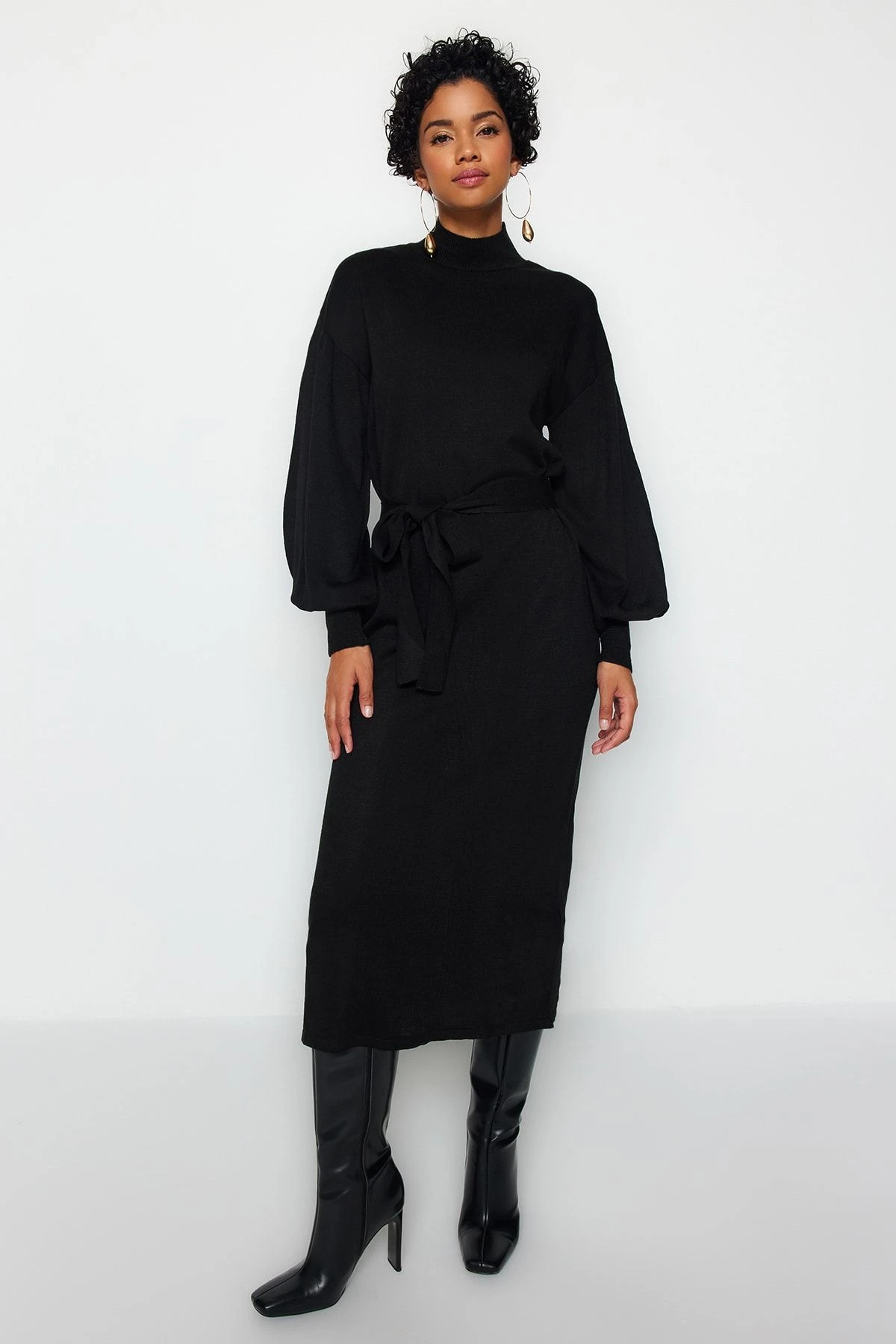 TRENDYOL MODEST Kleid - Schwarz - Basic Damen Modest Fashion Kleider 669575898 5 TRENDYOL MODEST Kleid - Schwarz - Basic Damen Modest Fashion Kleider 669575898 – Bild 3