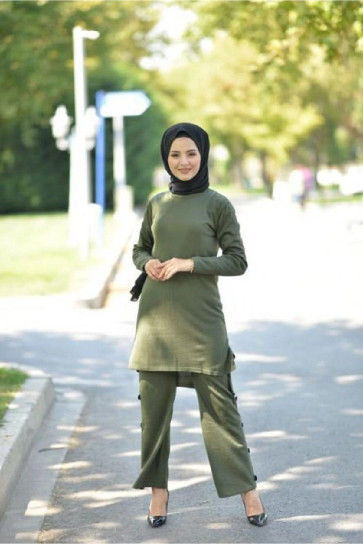 Modamihram Kleid - Khaki - A-Linie Bekleidung Bekleidung 47045090 5 Modamihram Kleid - Khaki - A-Linie Bekleidung Bekleidung 47045090 – Bild 3