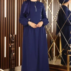 Modamihram Kleid - Dunkelblau - A-Linie Bekleidung Bekleidung 129171144 -Deutschland Lady Echt Verkaufs-Shop 3 org zoom 955