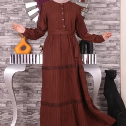 Modamihram Kleid - Braun - A-Linie Bekleidung Bekleidung 748856936 -Deutschland Lady Echt Verkaufs-Shop 3 org zoom 968