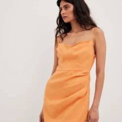 NA-KD Kleid - Orange - Wickelschnitt Damen Kleider 751152097 -Deutschland Lady Echt Verkaufs-Shop 3 org zoom 97