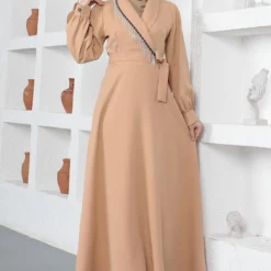 Modamihram Kleid - Beige - A-Linie Bekleidung Bekleidung 669123082 -Deutschland Lady Echt Verkaufs-Shop 3 org zoom 972