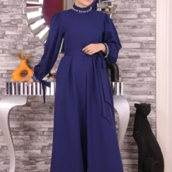 Modamihram Kleid - Dunkelblau - A-Linie -Deutschland Lady Echt Verkaufs-Shop 3 org zoom 973