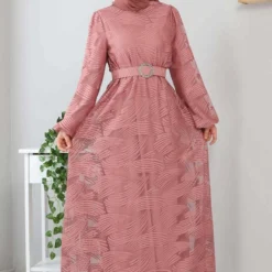 Modamihram Kleid - Rosa - A-Linie Bekleidung Bekleidung 248330136 -Deutschland Lady Echt Verkaufs-Shop 3 org zoom 975