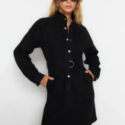 Trendyol Collection Kleid - Schwarz - Shift Damen Kleider 741182444 -Deutschland Lady Echt Verkaufs-Shop 4 org zoom 110