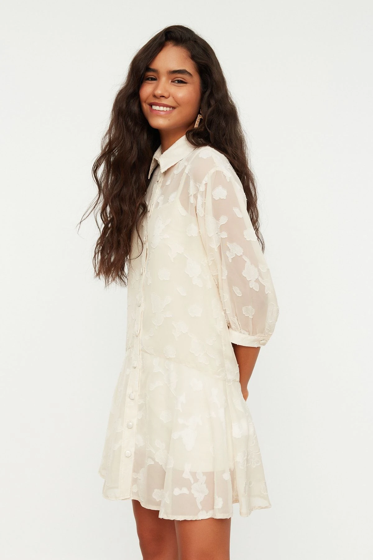 Trendyol Collection Kleid - Beige - Blusenkleid Damen Kleider 188233565 5 Trendyol Collection Kleid - Beige - Blusenkleid Damen Kleider 188233565 – Bild 3