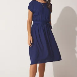 Happiness İstanbul Kleid - Dunkelblau - A-Linie -Deutschland Lady Echt Verkaufs-Shop 4 org zoom 150