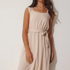 Happiness İstanbul Kleid - Beige - A-Linie Damen Kleider 710801403 -Deutschland Lady Echt Verkaufs-Shop 4 org zoom 156