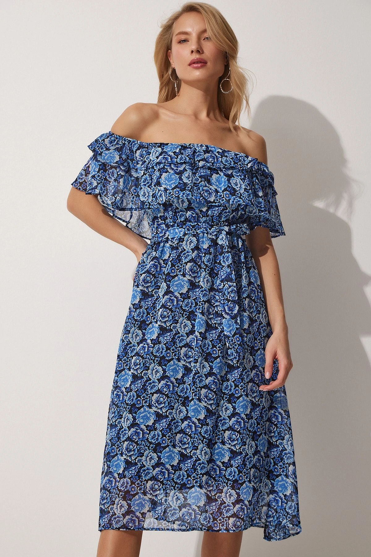 Happiness İstanbul Kleid - Blau - A-Linie Damen Kleider 690989135 5 Happiness İstanbul Kleid - Blau - A-Linie Damen Kleider 690989135 – Bild 3