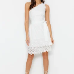 Trendyol Collection Kleid - Ecru - A-Linie Damen Kleider 379991623 -Deutschland Lady Echt Verkaufs-Shop 4 org zoom 176