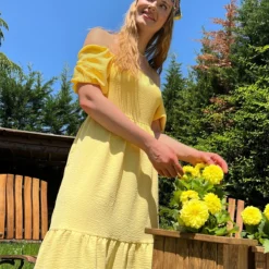 Trend Alaçatı Stili Kleid - Gelb - Gerüschter Saum Damen Kleider 301927544 -Deutschland Lady Echt Verkaufs-Shop 4 org zoom 179