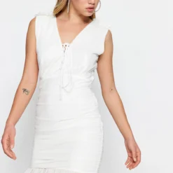 Trendyol Collection Kleid - Ecru - Bodycon Damen Kleider 444318018 -Deutschland Lady Echt Verkaufs-Shop 4 org zoom 197